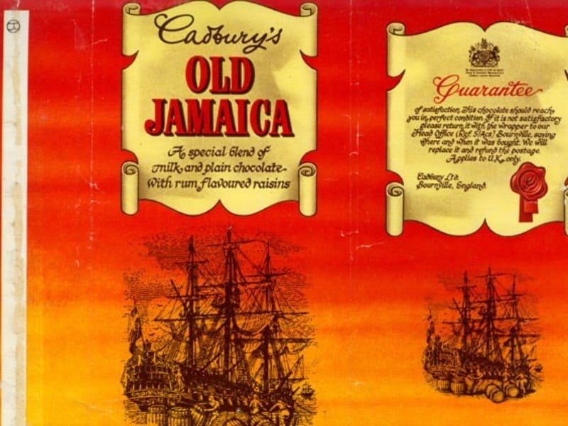 cadbury's old jamaica chocolate bar