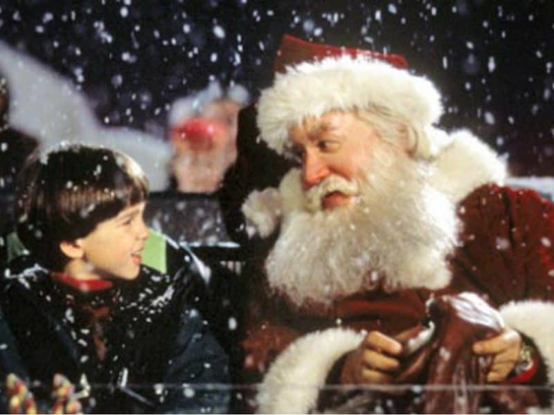 santa clause on the sleigh