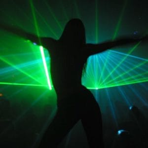 raver dancing to hardcore bangers